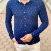 Мужская рубашка синего цвета. Арт.:5-1006-26