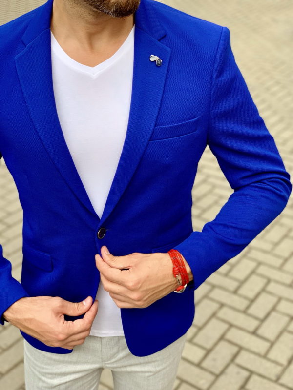 Синий мужской пиджак. Арт.:2-1043-1