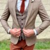 Стильный мужской костюм-тройка в коричневых цветах. Арт.:4-1051-3