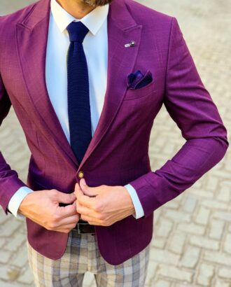 Мужской пиджак фиолетового цвета. Арт.:2-1113-5