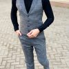 Мужской костюм брюки + жилет серого цвета. Арт.:4-1131-5
