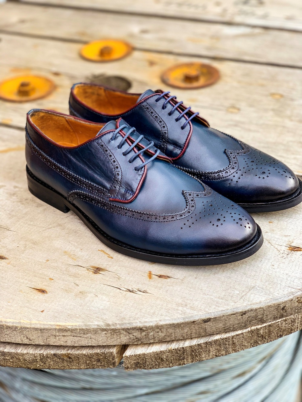 Модная мужская обувь синего-цвета. Арт.: 14-1105