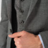 Мужской костюм тройка серого цвета. Арт.:4-1223-3
