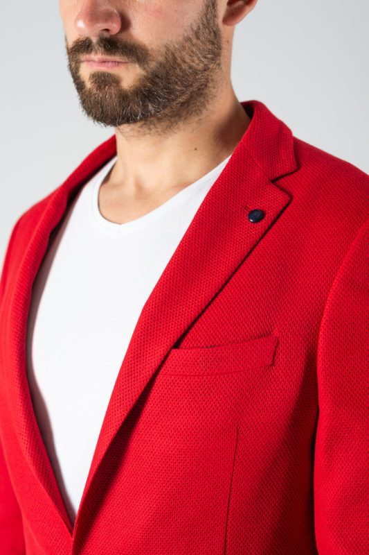 Мужской пиджак красного цвета. Арт.:2-1236-3