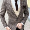 Шерстяной мужской пиджак в коричневом оттенке. Арт.:2-1261-3
