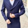 Мужское пальто синего цвета. Арт.:1-1263-3