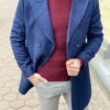 Демисезонное пальто синего цвета. Арт.:1-1266-3