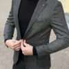 Мужской серый кэжуал пиджак. Арт.:2-1252-3