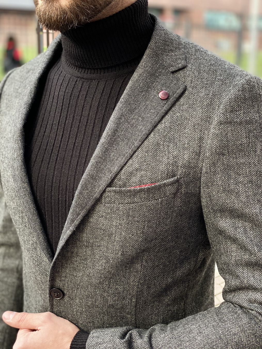 Серый пиджак мужской фото