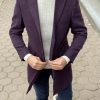 Фиолетовое мужское пальто. Арт.:1-1271-3