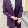 Фиолетовое мужское пальто. Арт.:1-1271-3