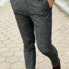 Мужские бордовые брюки с защипами. Арт.: 6-1276-3