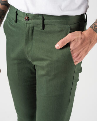 Зеленые мужские брюки. Арт.:6-1227-2