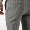 Полосатые мужские брюки серого цвета. Арт.:6-1228-3