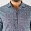 Мужская рубашка с узорами синего цвета. Арт.:5-1239-8