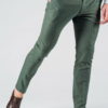 Зауженные мужские брюки зеленого цвета. Арт.:6-1325-3