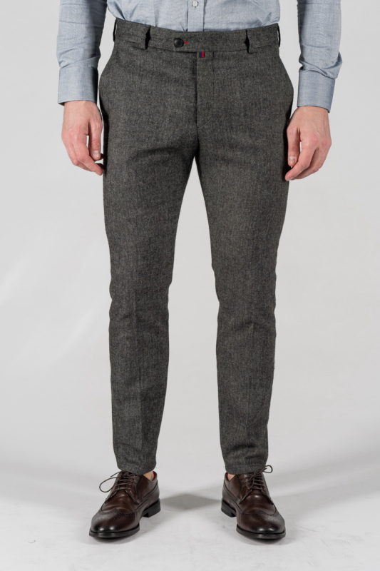 Укороченные мужские брюки серого цвета. Арт.:6-1327-3