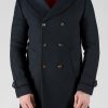 Мужское пальто с меховым воротником. Арт.:1-1307-3