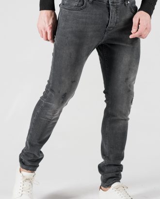 Зауженные мужские джинсы серого цвета. Арт.:7-1306