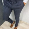 Стильные мужские брюки серого цвета на ремешках. Арт.:6-1324-3