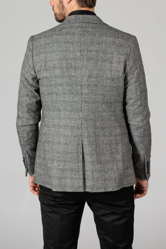 Клетчатый пиджак серого цвета. Арт.:2-1405-2