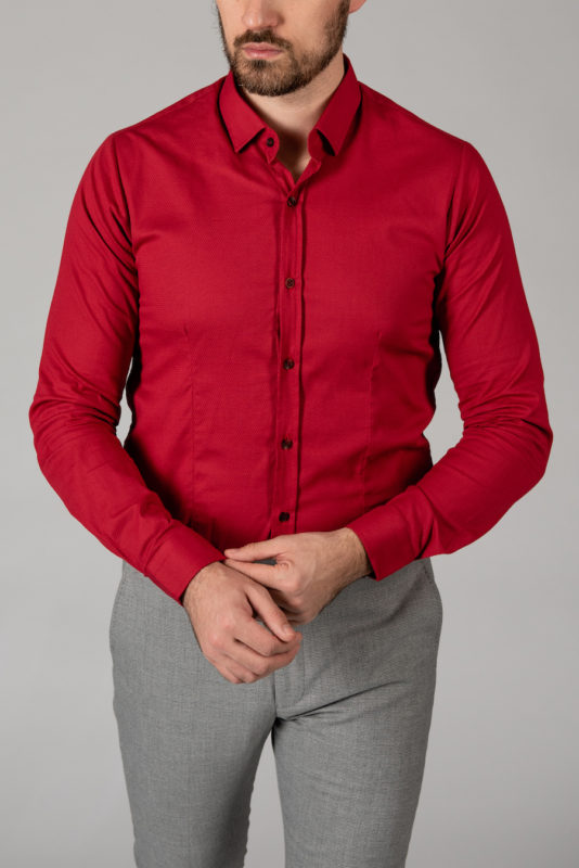 Мужская красная рубашка. Арт.:5-1446-8