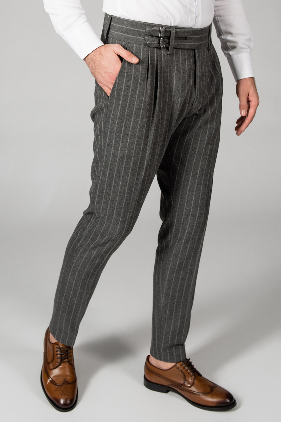Стильные мужские брюки в полоску. Арт.:6-1437-3 – купить в магазине мужскойодежды Smartcasuals