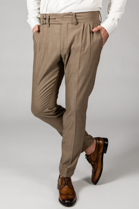 Мужские брюки с защипами. Арт.:6-1434-3