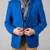 Кэжуал пиджак ярко-синего цвета. Арт.:2-1411-2