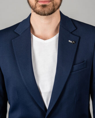 Приталенный пиджак темно-синего цвета. Арт.:2-1412-5