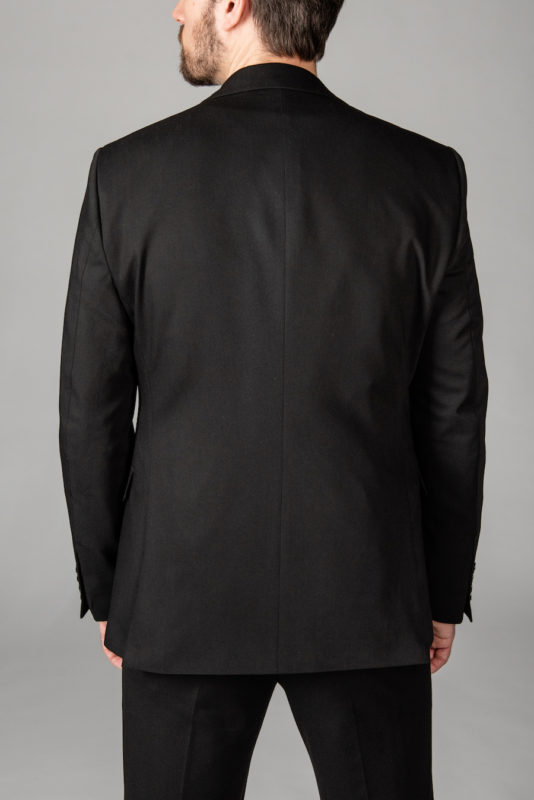 Приталенный костюм-тройка черного цвета. Арт.:4-1413-3