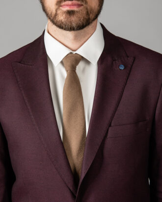 Приталенный мужской костюм-двойка цвета бордо. Арт.: 4-1416-8