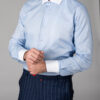 Мужская рубашка slim fit голубого цвета. Арт.:5-1449-3