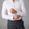 Принтованная белая рубашка super slim. Арт.:5-1450-8