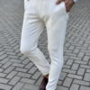 Зауженные брюки белого цвета. Арт.:6-1642-3