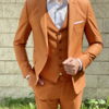 Клетчатый мужской костюм коричневого цвета. Арт.:4-1501-3