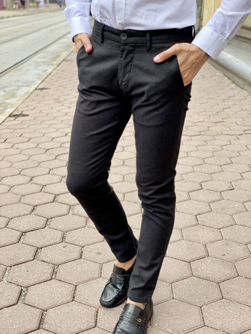 Черные мужские брюки чинос. Арт.:6-1668-2