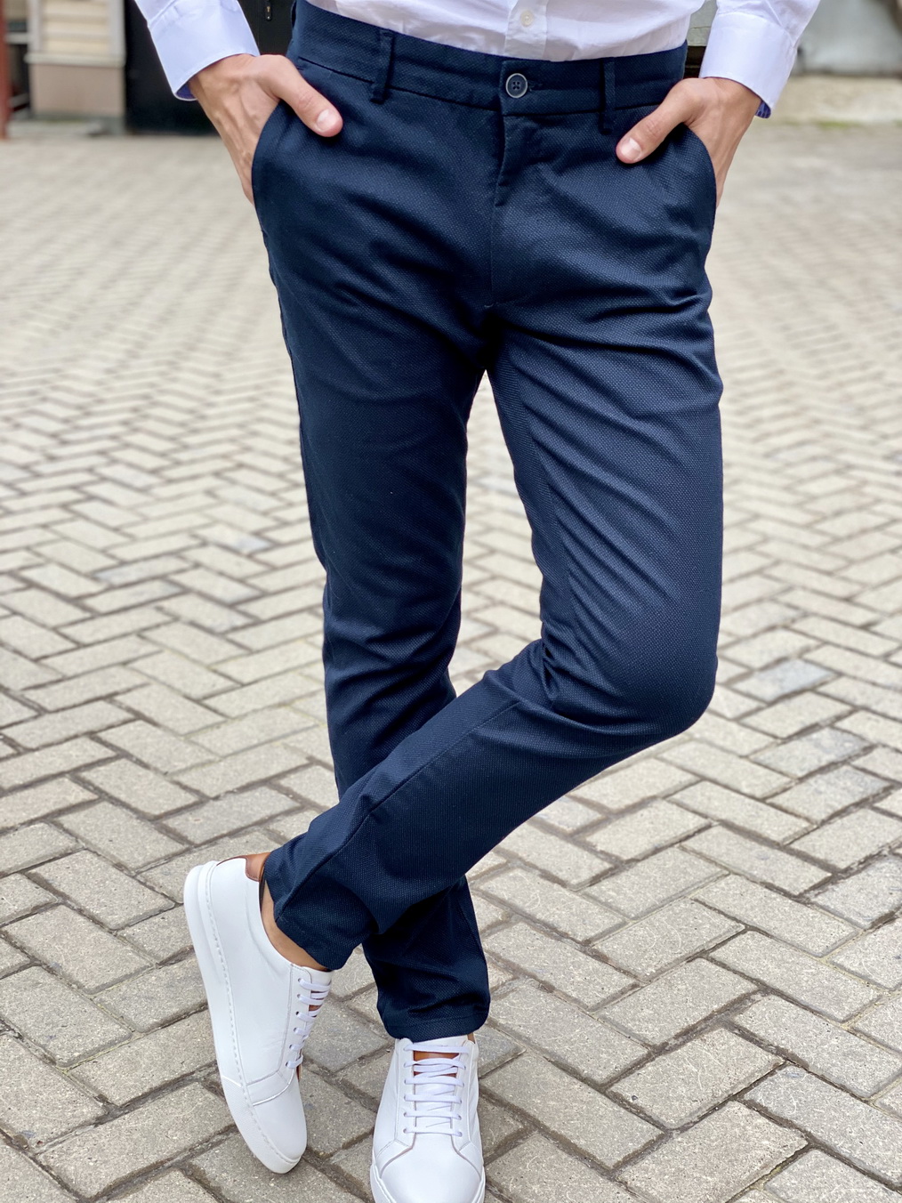 Мужские брюки чинос синего цвета. Арт.:6-1670-2 – купить в магазине мужскойодежды Smartcasuals