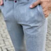 Серые брюки зауженного покроя. Арт.:6-1707-3