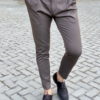 Коричневые стильные брюки с защипами. Арт.:6-1743-3