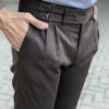 Серые стильные брюки с защипами. Арт.:6-1739-3