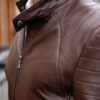 Мужская коричневая кожаная куртка. Арт.:15-1764