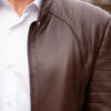 Мужская коричневая кожаная куртка. Арт.:15-1764