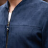Стильная куртка из нубука синего цвета. Арт.:15-1773