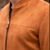 Стильная куртка из нубука терракотового цвета. Арт.:15-1775