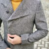 Мужское пальто серого цвета. Арт.:1-1820-2