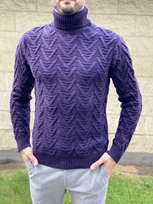 Мужской свитер фиолетового цвета. Арт.:8-1836