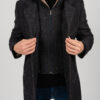 Темное фактурное пальто. Арт.:1-1845-2