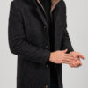 Темное фактурное пальто. Арт.:1-1845-2
