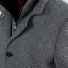 Зимнее пальто, серого цвета с рисунком “ёлочка”. Арт.:1-1848-2